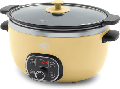 🍲 Extra-Large 6QT Ceramic Slow Cooker – Healthy, Family-Ready & Programmable ✨