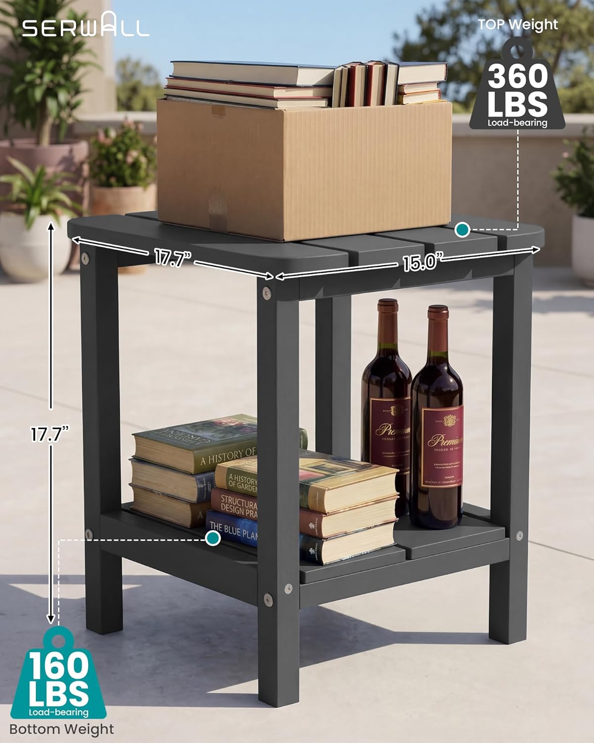 🌿 Adirondack Outdoor Side Table – Stylish & Weather-Resistant 🌞
