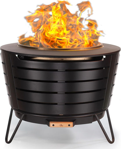 🔥 Outdoor Patio Fire Pit Set – Smokeless & Weather-Resistant 🌟 Perfect for Cozy Nights!