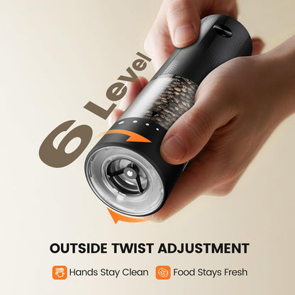 ⚡🧂 Electric Salt & Pepper Grinder Set – Sleek, Hands-Free Seasoning for Your Kitchen 🍴✨
