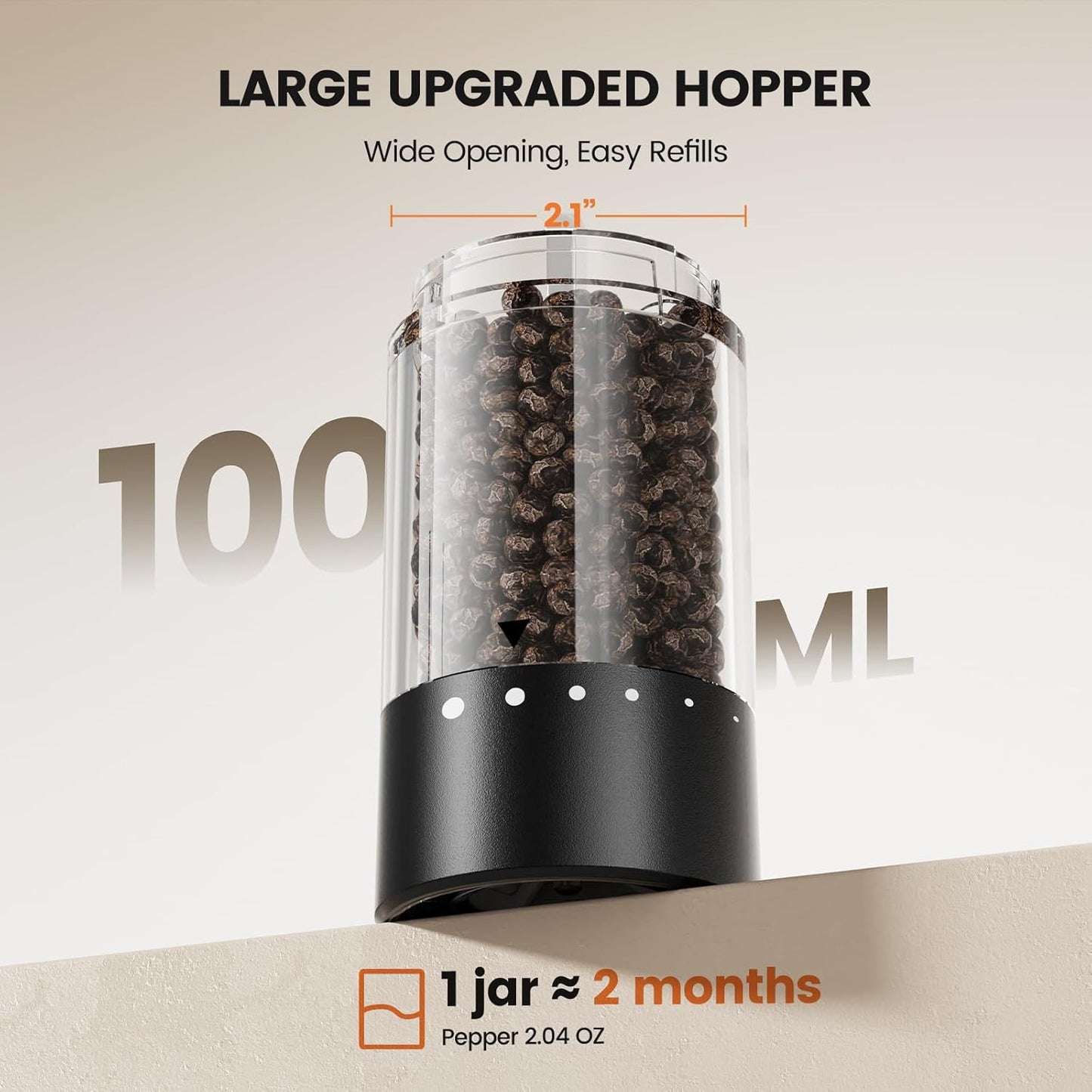 ⚡🧂 Electric Salt & Pepper Grinder Set – Sleek, Hands-Free Seasoning for Your Kitchen 🍴✨