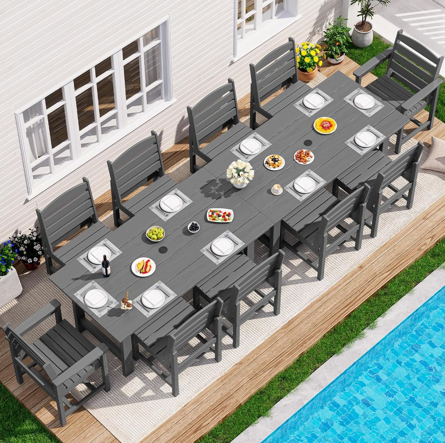 🌞 12-Piece Outdoor Dining Set – Stylish Patio Comfort & Family Gatherings 🍽️✨