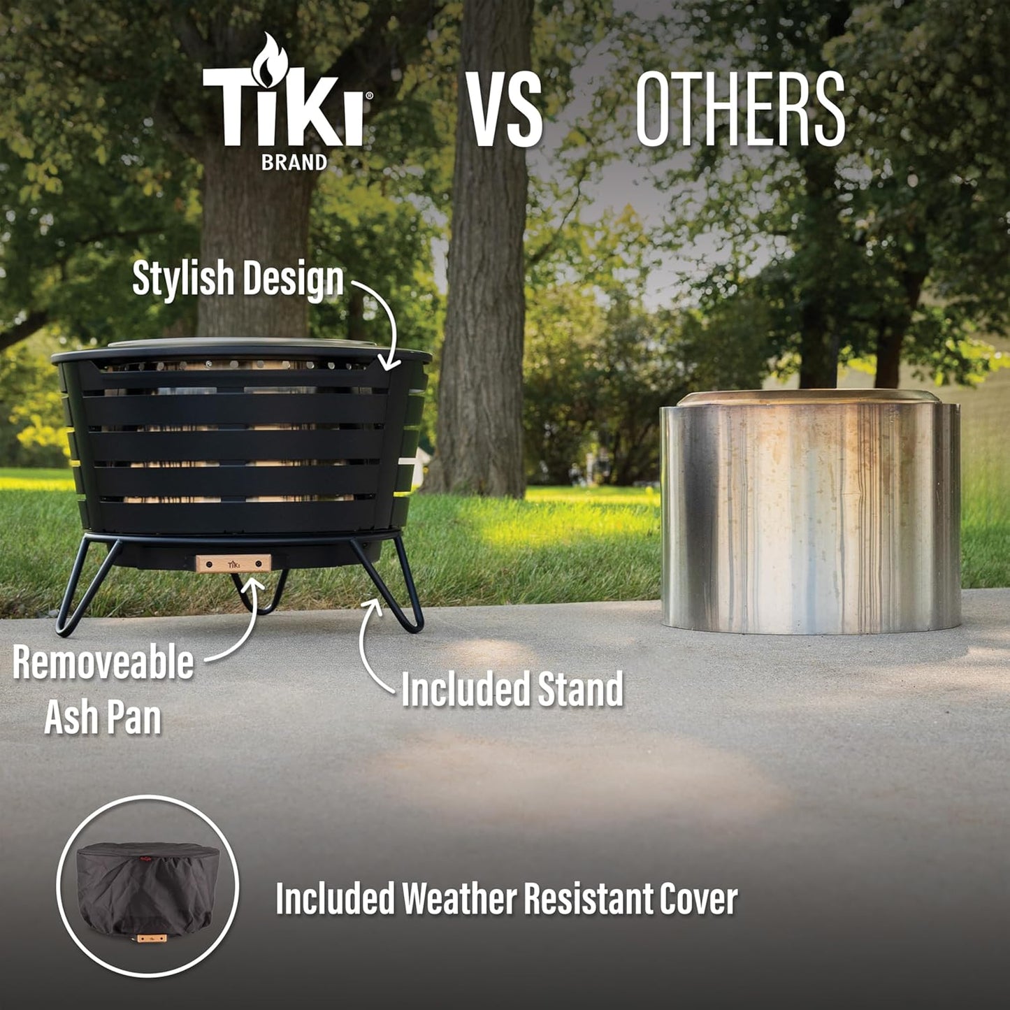 🔥 Outdoor Patio Fire Pit Set – Smokeless & Weather-Resistant 🌟 Perfect for Cozy Nights!