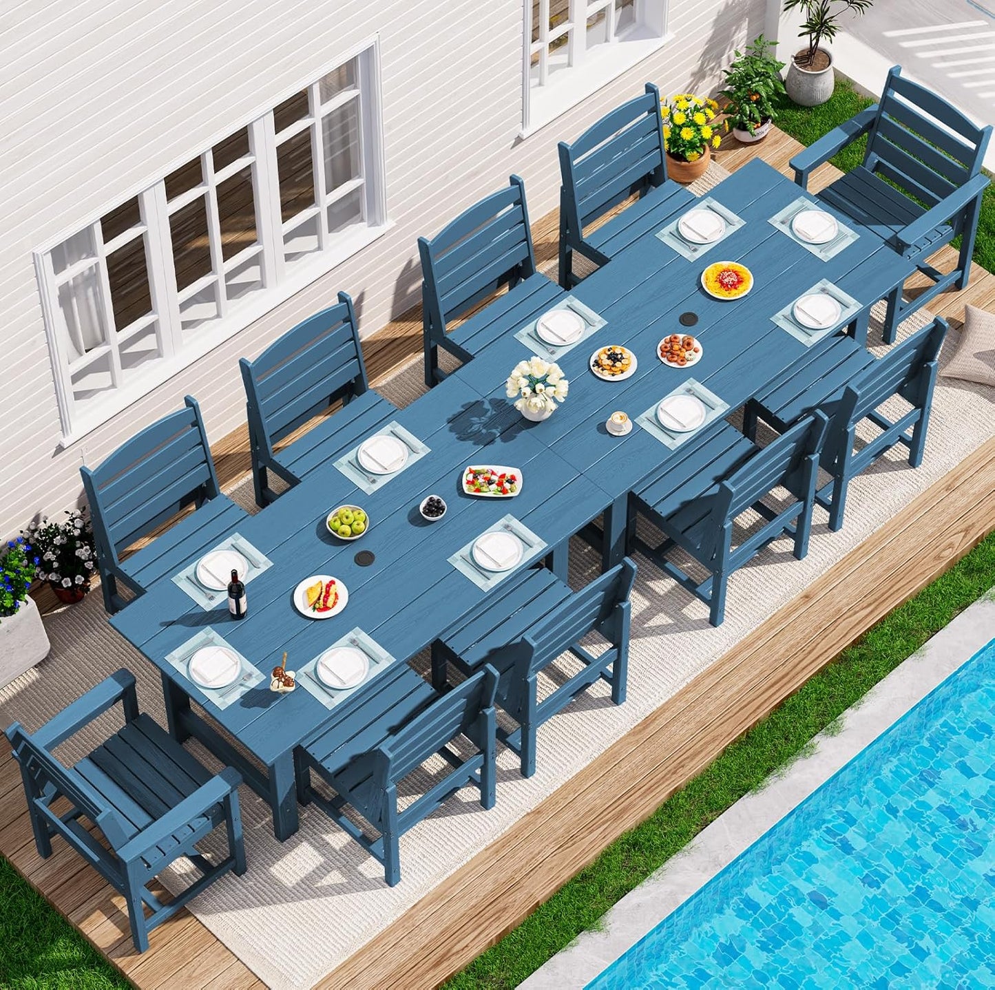 🌞 12-Piece Outdoor Dining Set – Stylish Patio Comfort & Family Gatherings 🍽️✨
