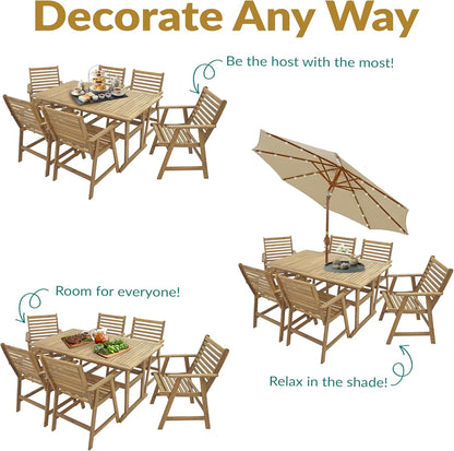 🌞 Cozy 7-Piece Outdoor Patio Dining Set – Relax, Dine & Enjoy Alfresco 🍹🍽️