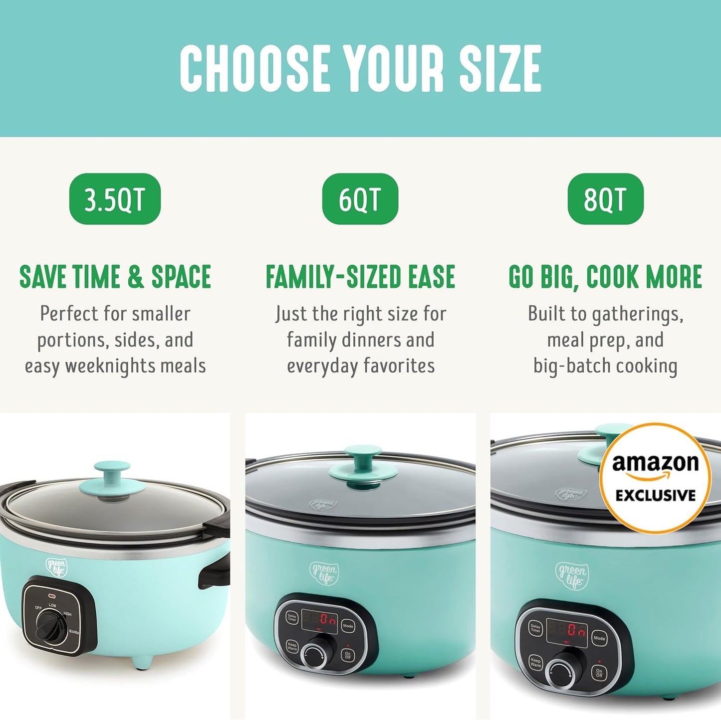 🍲 Extra-Large 6QT Ceramic Slow Cooker – Healthy, Family-Ready & Programmable ✨