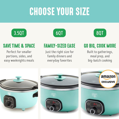🍲 Extra-Large 6QT Ceramic Slow Cooker – Healthy, Family-Ready & Programmable ✨
