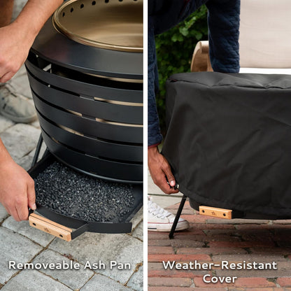 🔥 Outdoor Patio Fire Pit Set – Smokeless & Weather-Resistant 🌟 Perfect for Cozy Nights!