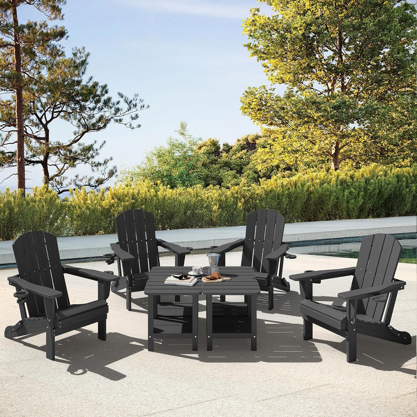 🌿 Adirondack Outdoor Side Table – Stylish & Weather-Resistant 🌞