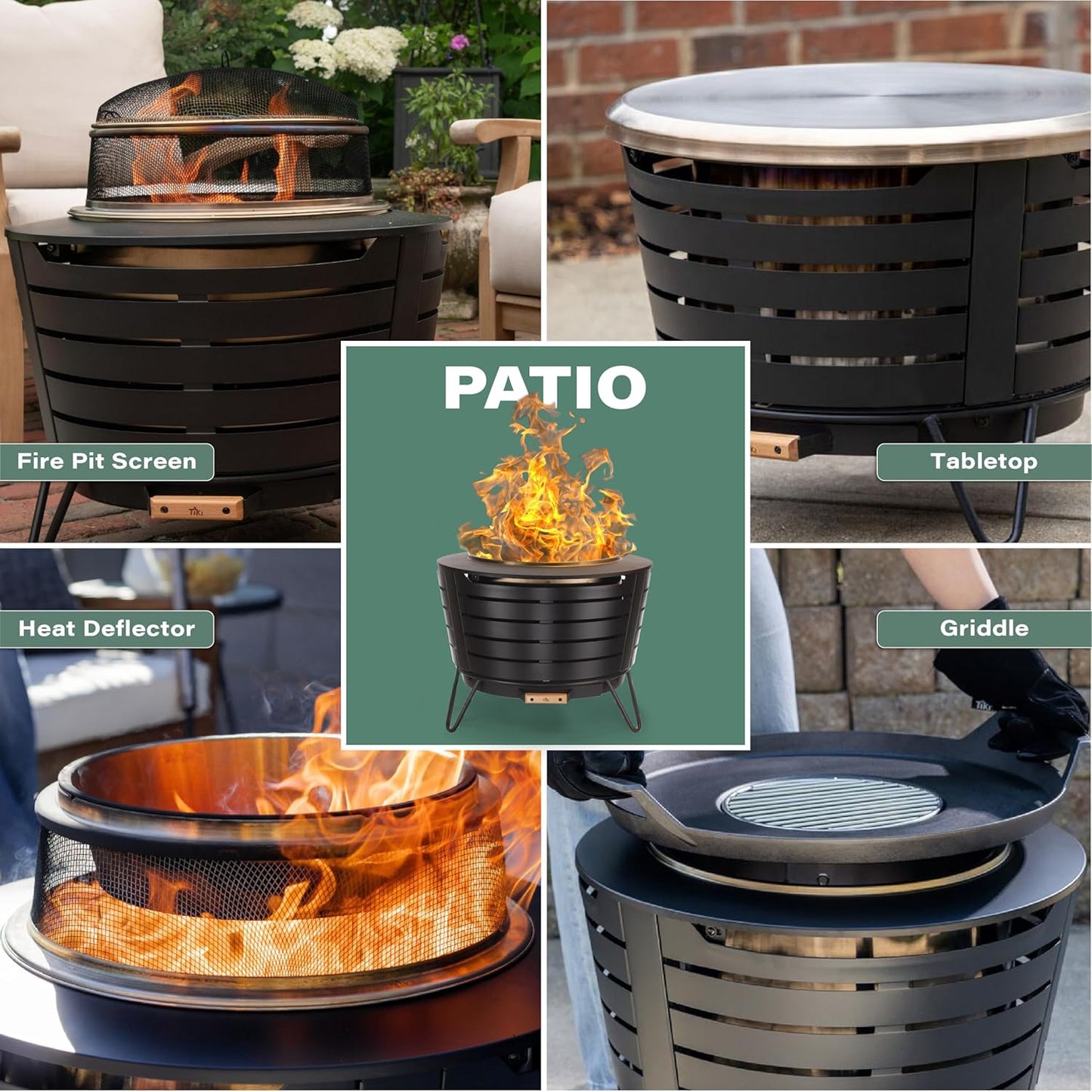 🔥 Outdoor Patio Fire Pit Set – Smokeless & Weather-Resistant 🌟 Perfect for Cozy Nights!